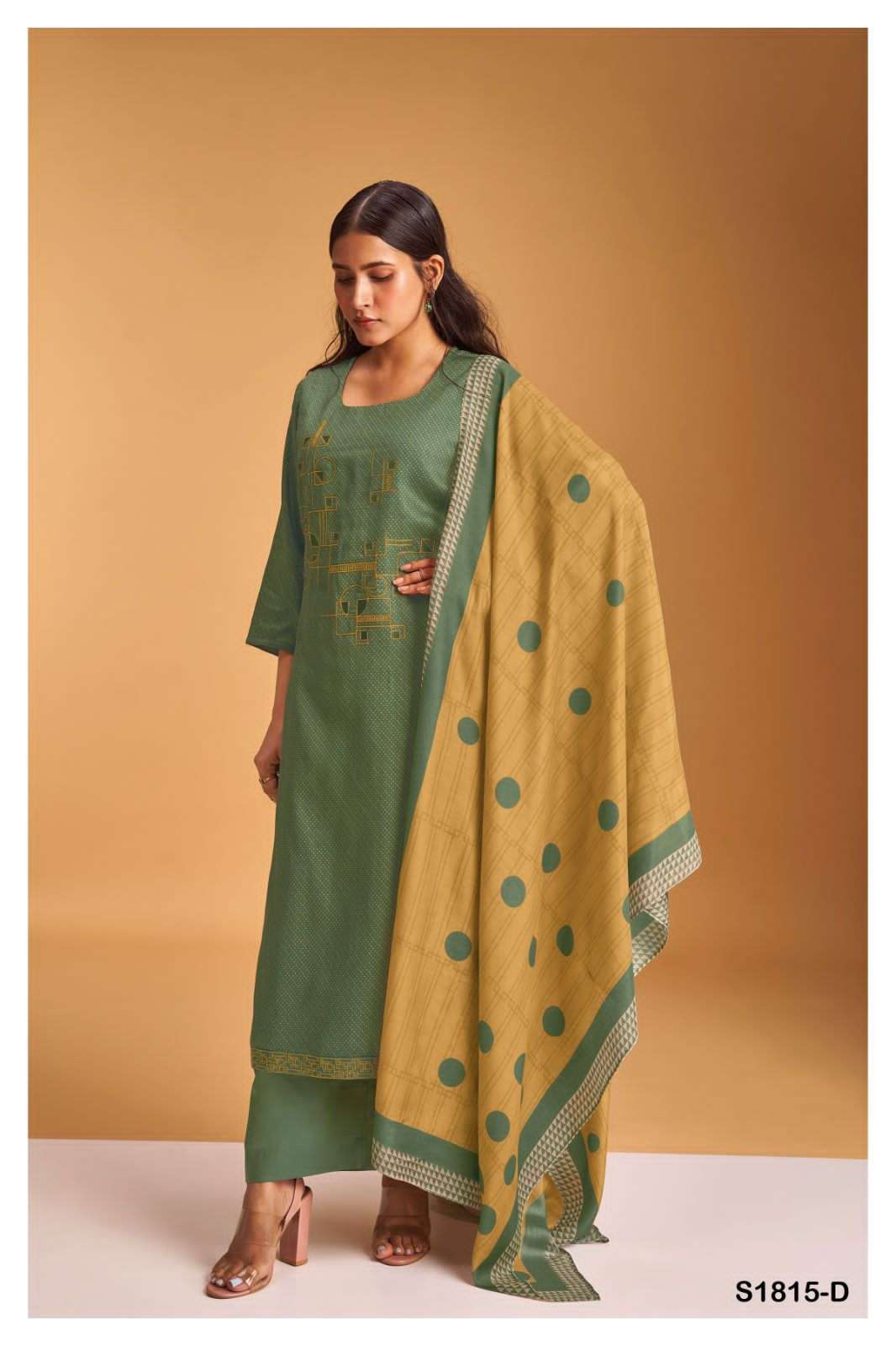 Ganga fashion Bhumika 1815 Unstich cotton silk branded suit supplier