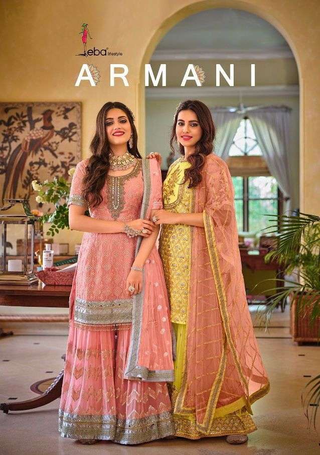 ARMANI BY EBA LIFESTYLE GEORGETTE EMBRODERY READYMADE PLAZOO SALWAR SUIT 