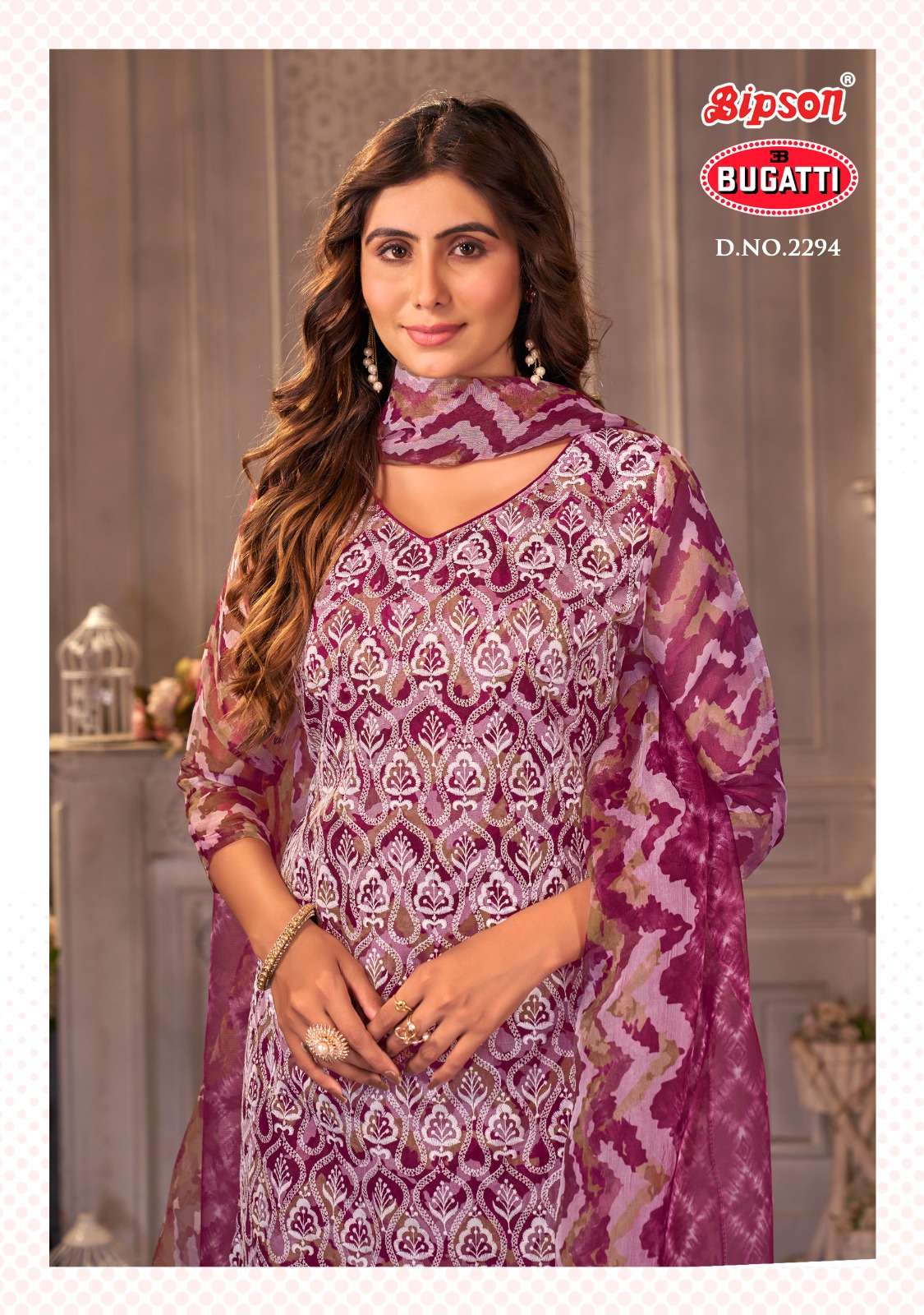 BIPSON BUGATI 2294 ORGENZA PRINT SALWAR KAMEEZ WHOLESALER 