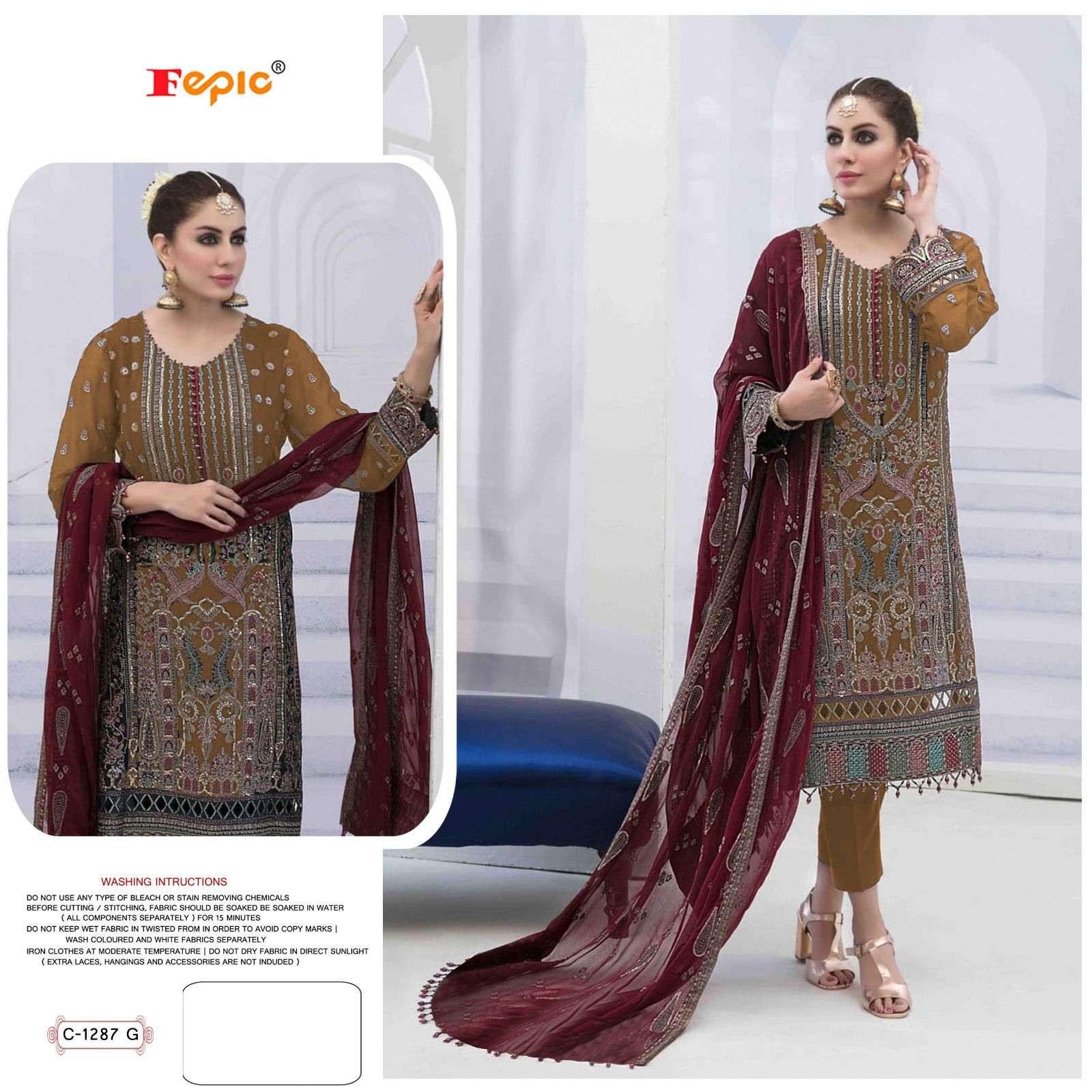 FEPIC C1287 COLORS PAKISTANI DESIGNER SUIT DEALER 