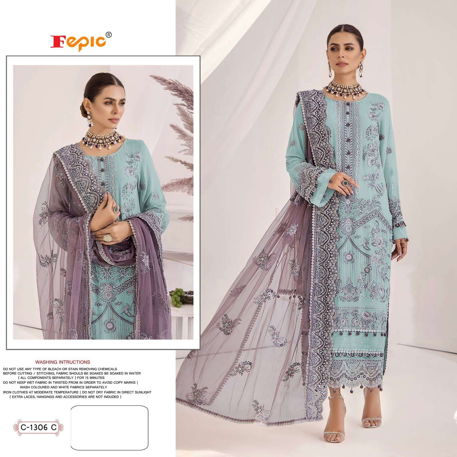 FEPIC ROSEMEEN C1306 PAKISTANI DESIGNER SUIT WHOLESALER 