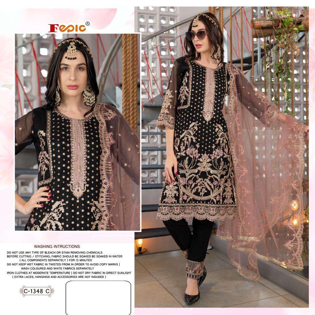 FEPIC ROSEMEEN C1348 PAKISTANI PARTY WEAR SUIT ONLINE DEALER 