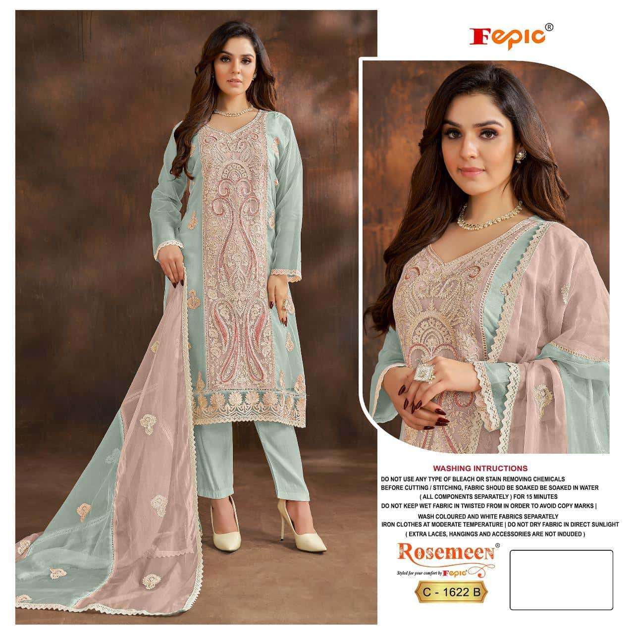 FEPIC ROSEMEEN C1622 PAKISTANI FANCY PARTYWEAR SUIT ONLINE DEALER 