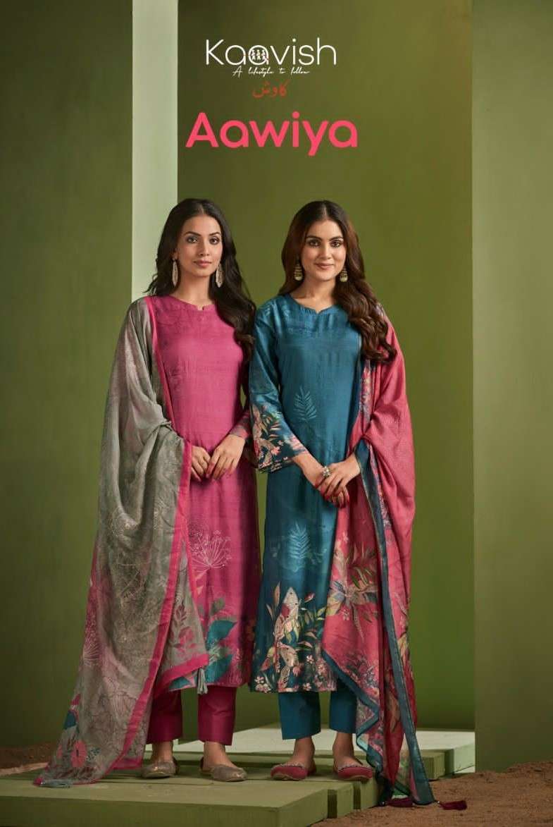 KAAVISH AAWIYA MUSLIN SILK SUIT WHOLESALE