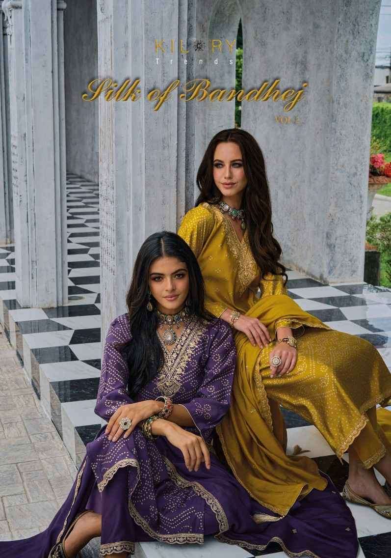 KILORY TRENDZ  SILK OF BANDHEJ 2 DESIGNER BANDHNI SALWAR SUIT WHOLESALER SURAT 