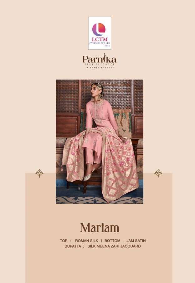 PARNIKA MARIAM FANCY SILK FESTIVAL WEAR SUIT CATLOG DEALER SURAT