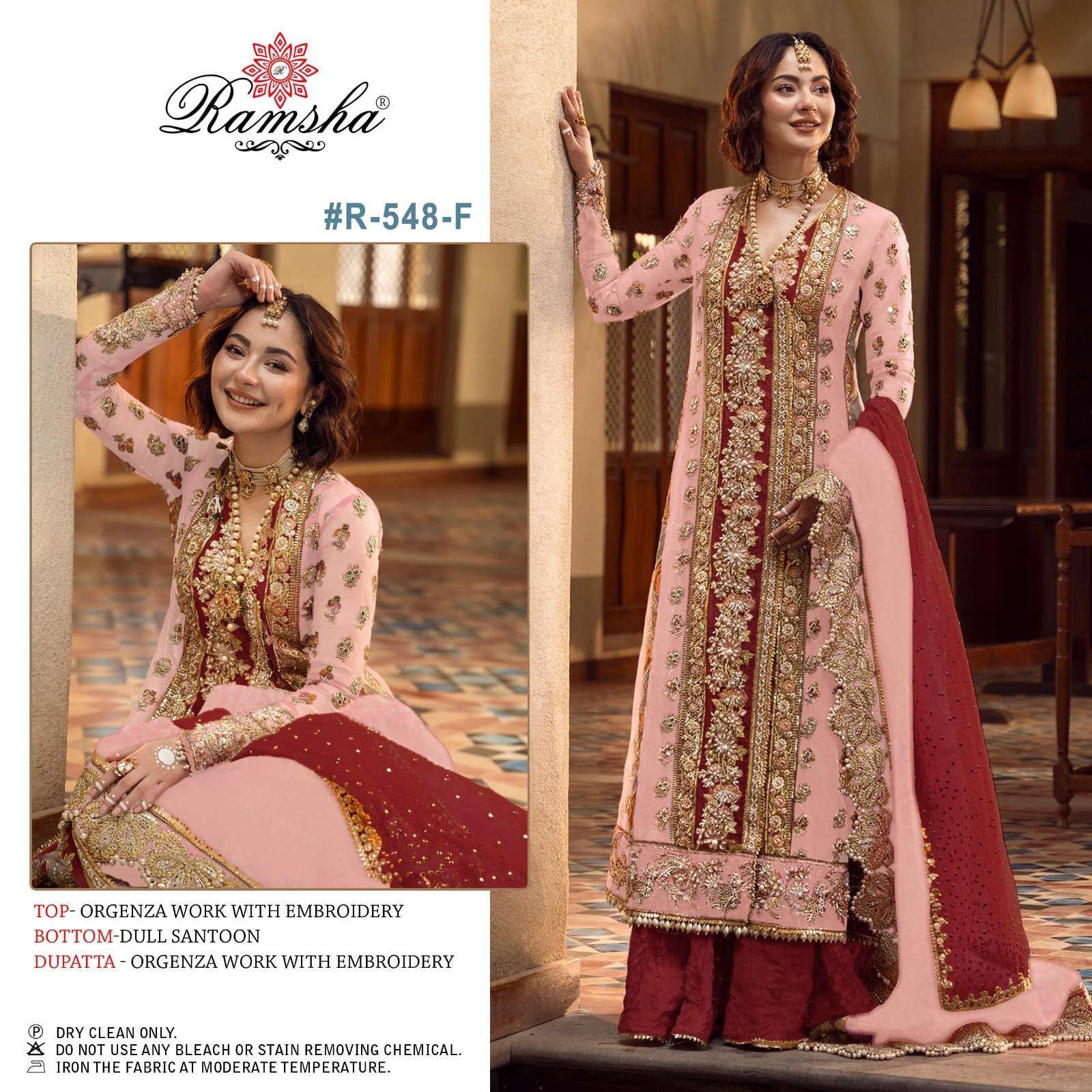 RAMSHA 548 NX WEDDING WEAR PAKISTANI SALWAR SUIT ONLINE DEALER 