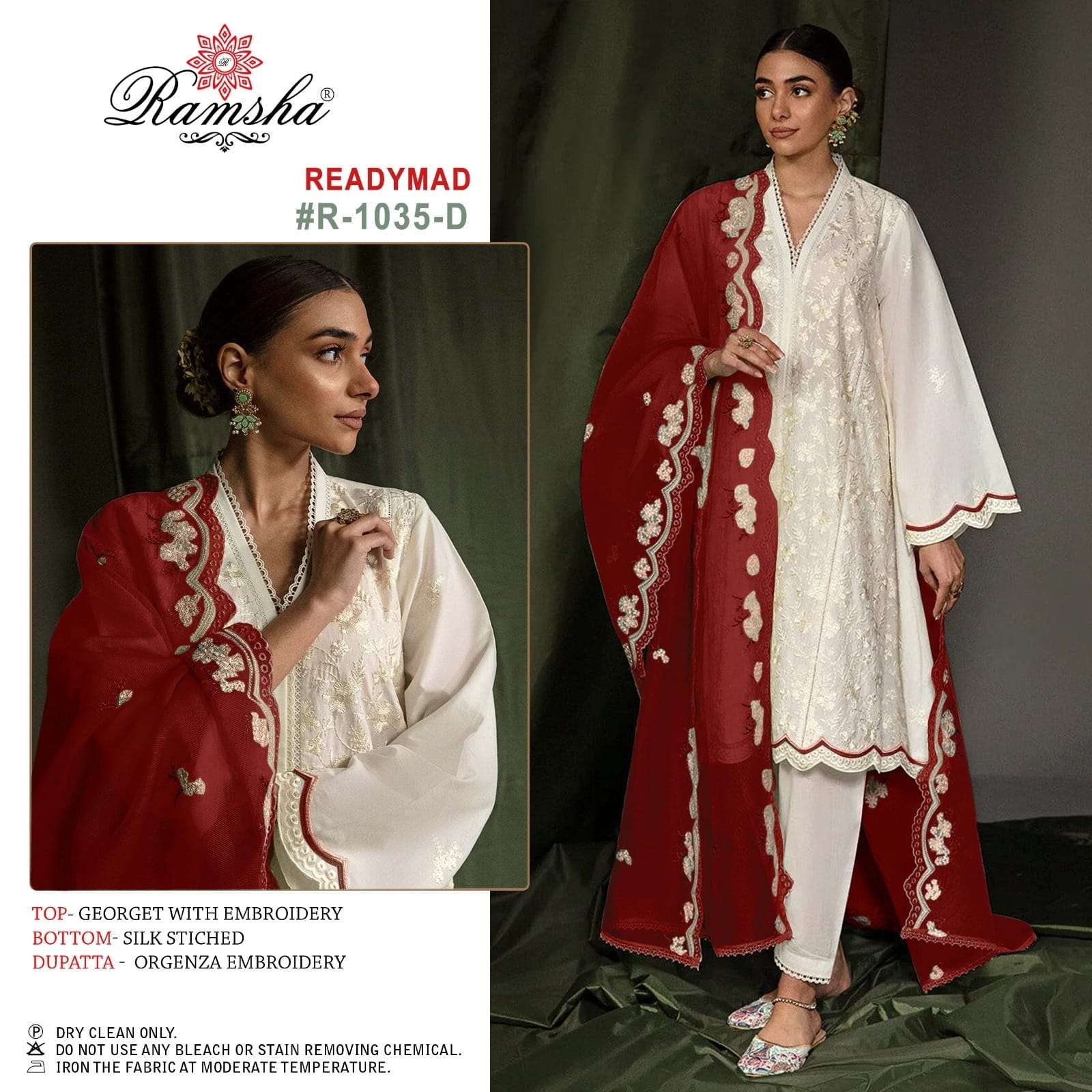 RAMSHA R 1035 PAKISATNI DESIGNER READYMADE SURAT DEALER 