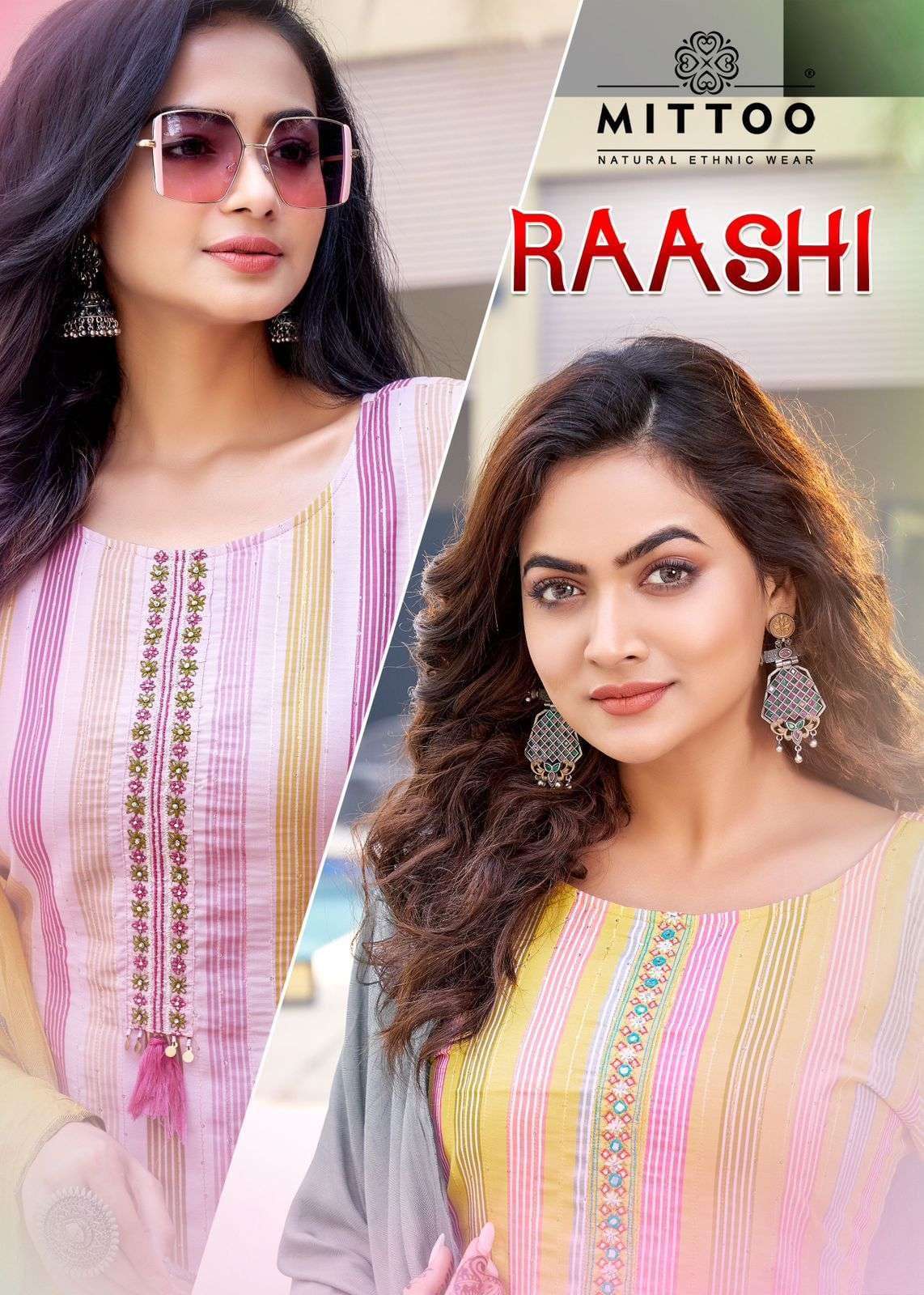 RASHI BY MITTOO  PRINTED CASUAL KURTI PENT DUPPTA EXPOTER