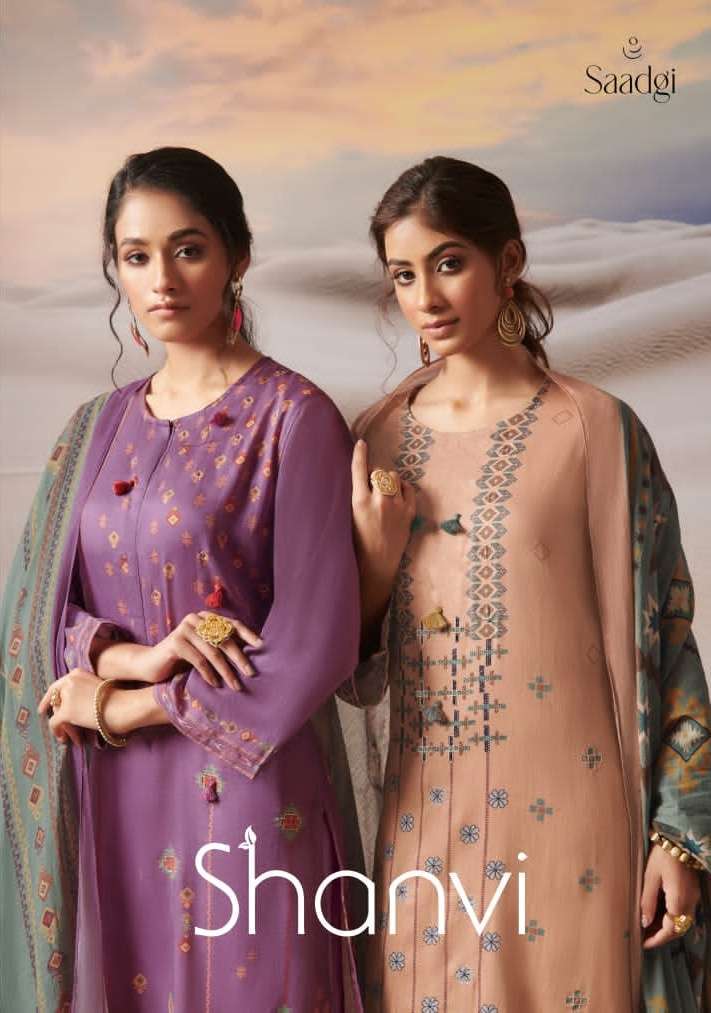 SAADGI  SHANVI FANCY COTTON SATIN SALWAR KAMEEZ ONLINE DEALER 