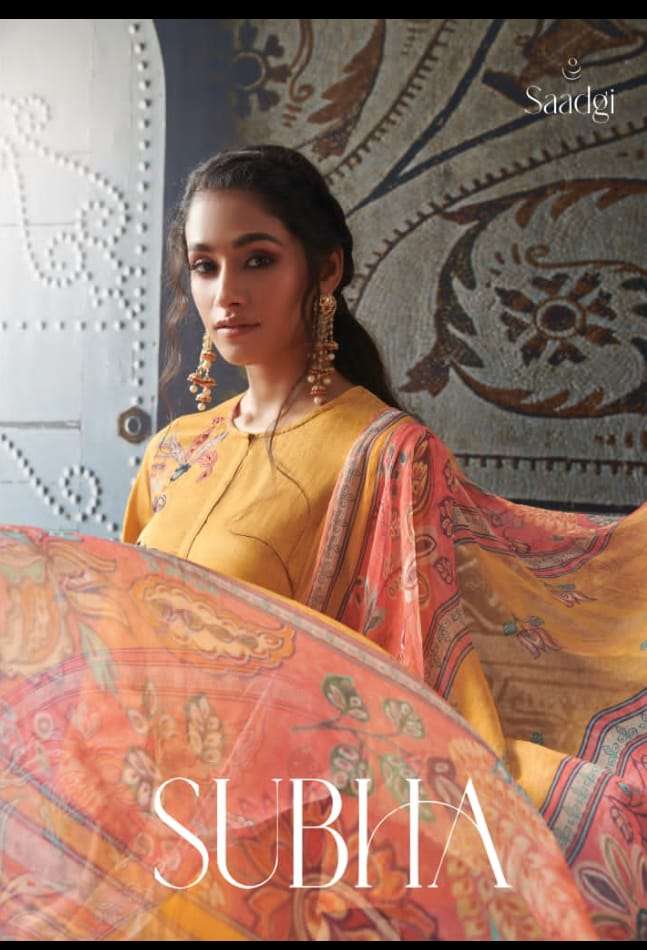 SAADGI SUBAH DIGITAL JAM SATIN PRINT SALWAR KAMEEZ WHOLESALER 