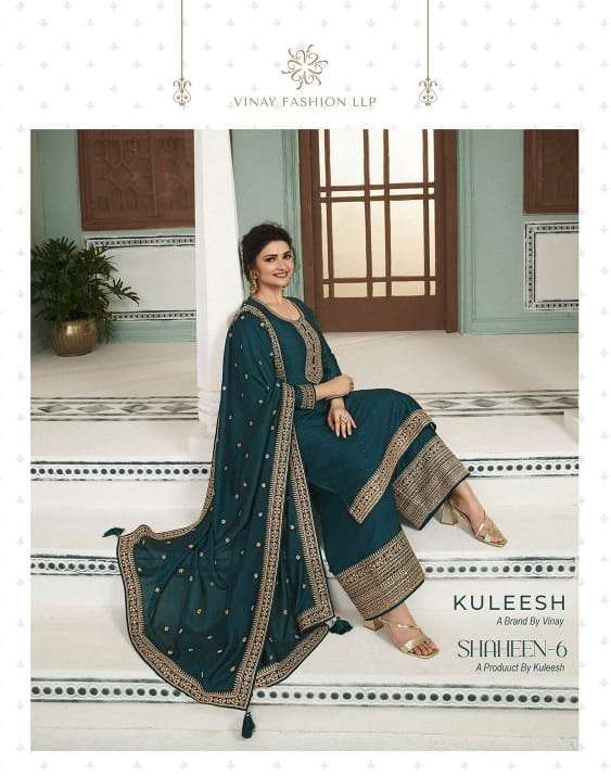 VINAY FASHION KASEESH SHAHEEN VOL 6 DESIGNER  SALWAR KAMEEZ CATLOG DEALER 