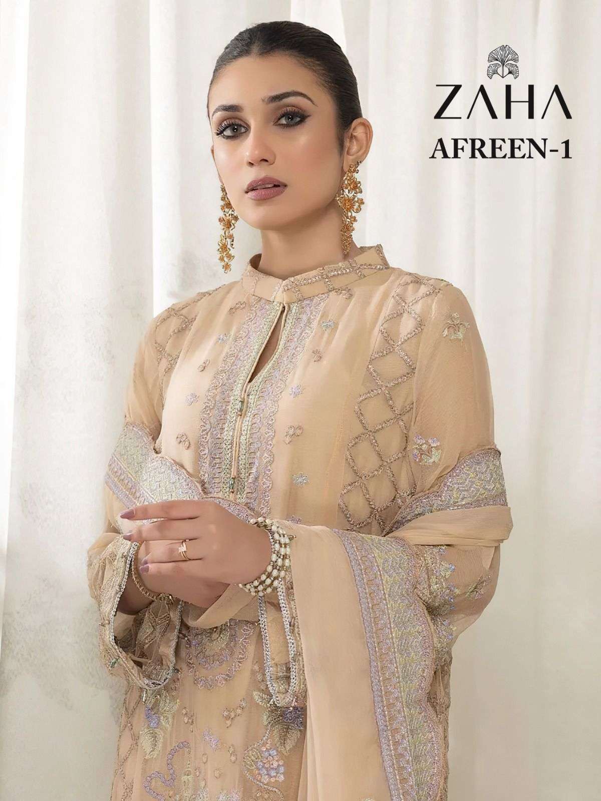 ZAHA AFREEN VOL 1 PAKISTANI DESIGNER WEAR SUIT DEALER SURAT