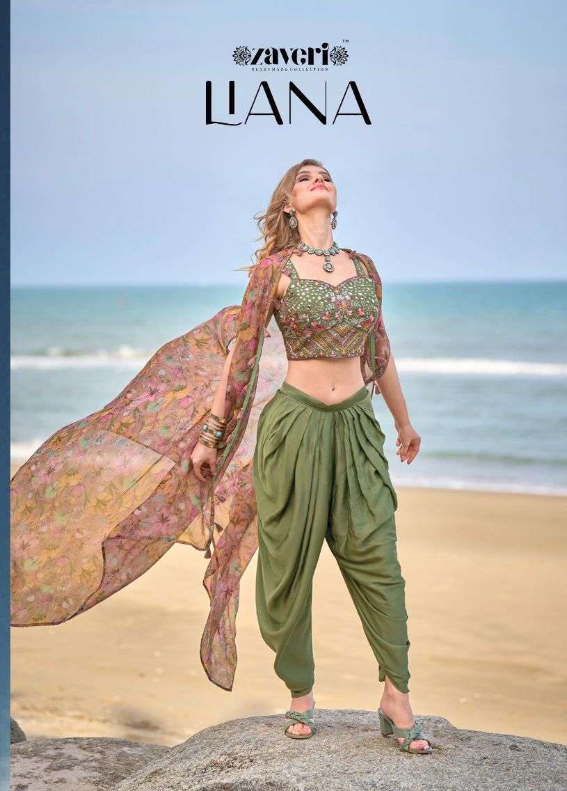 ZAVERI LIANA DESIGNER CHOLI WITH DHOTI WITH JACKET NEW COLLECTION 