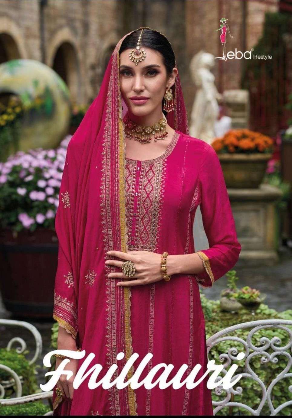 EBA FHILLAURI DESIGNER PLAZOO SALWAR SUIT WHOLESALER 