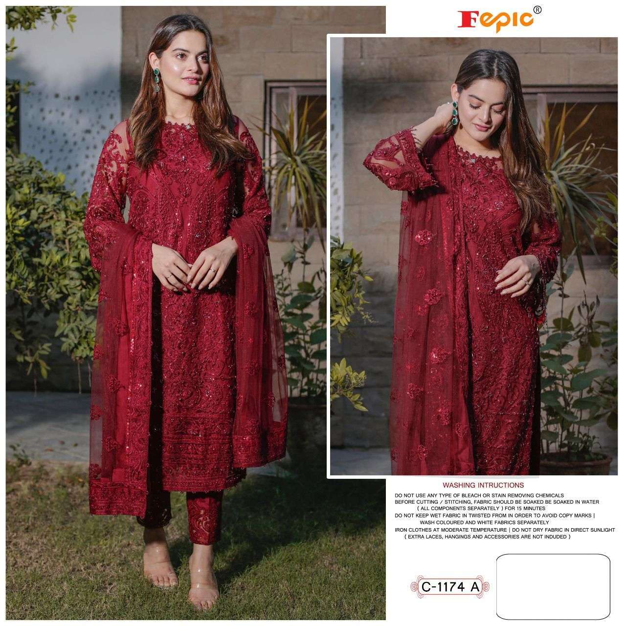 FEPIC ROSEMEEN C1174 GEORGETTE PAKISATNI SALWAR KAMEEZ SUPPLIER 