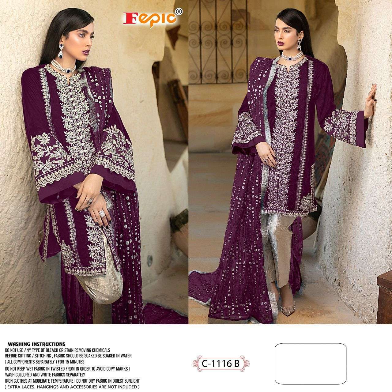 FEPIC ROSEMEEN C1116 PAKISTANI SALWAR KAMEEZ WHOLESALER 