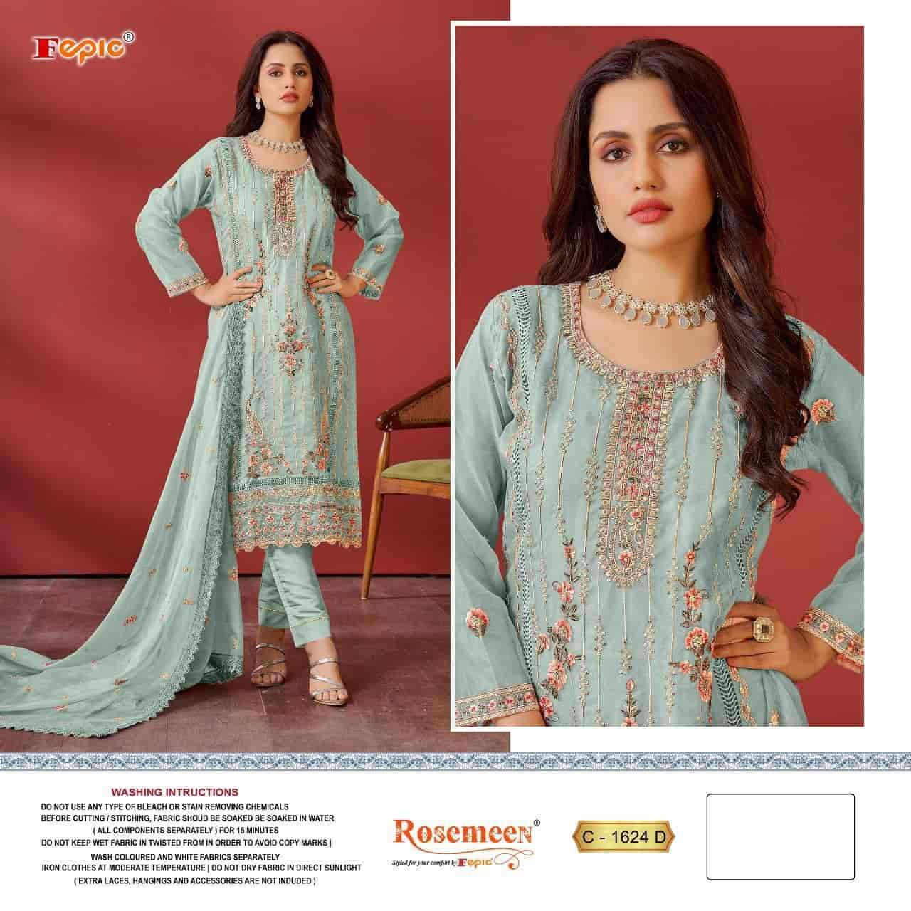 FEPIC ROSEMEEN C1264 PAKISATNI ORGENZA SALWAR KAMEEZ WHOLESALER