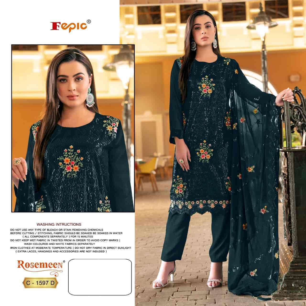 FEPIC ROSEMEEN C1597 PAKISTANI PARTYWEAR SUIT SUPPLIER SURAT