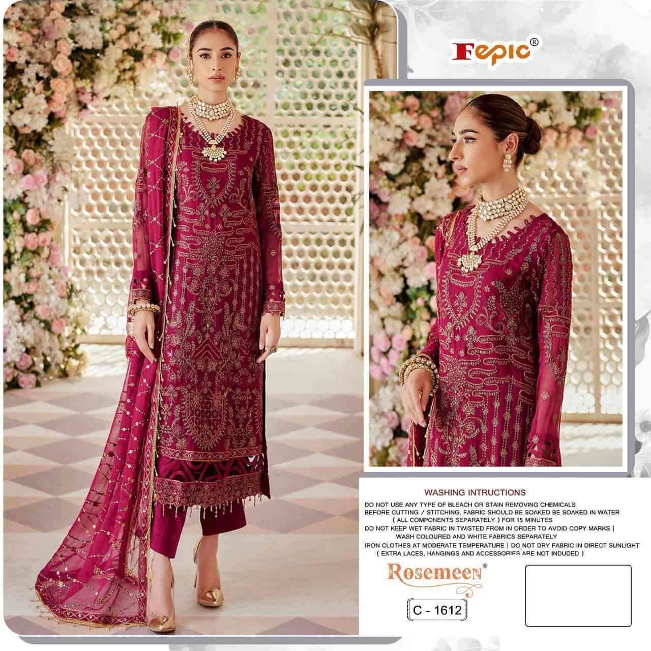 FEPIC ROSEMEEN C1612 PAKISATNI DESIGNER SUIT WHOLESALER SURAT