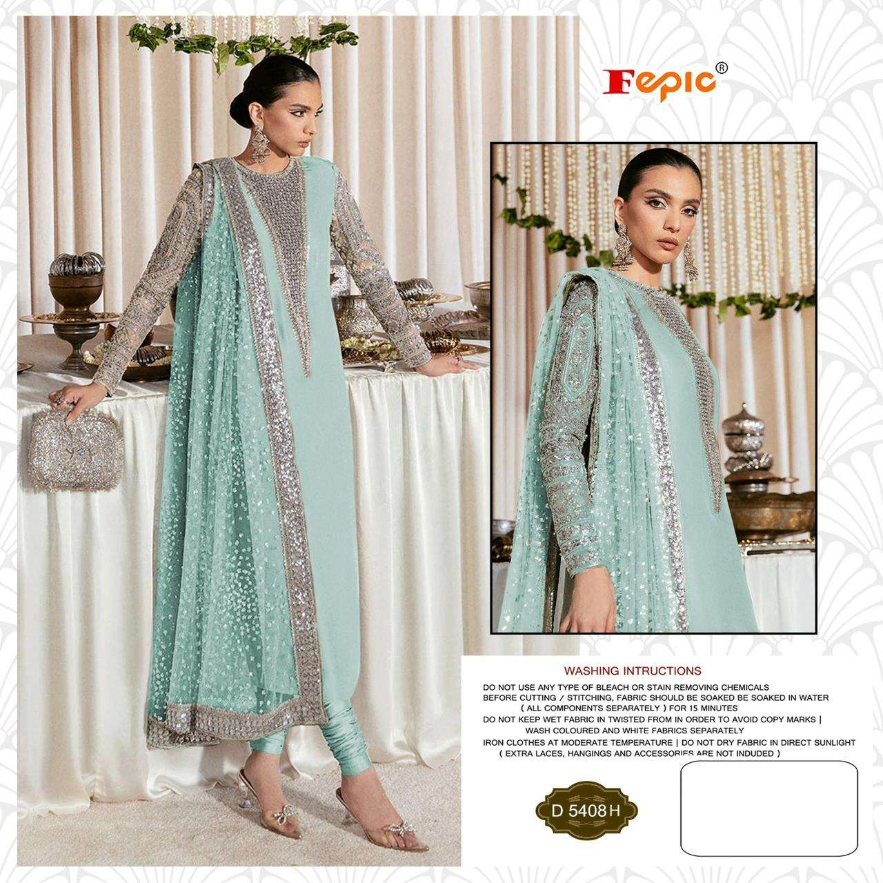 FEPIC ROSEMEEN D5408 GEORGETTE PAKISTANI REPLICA SUIT WHOLESALER 