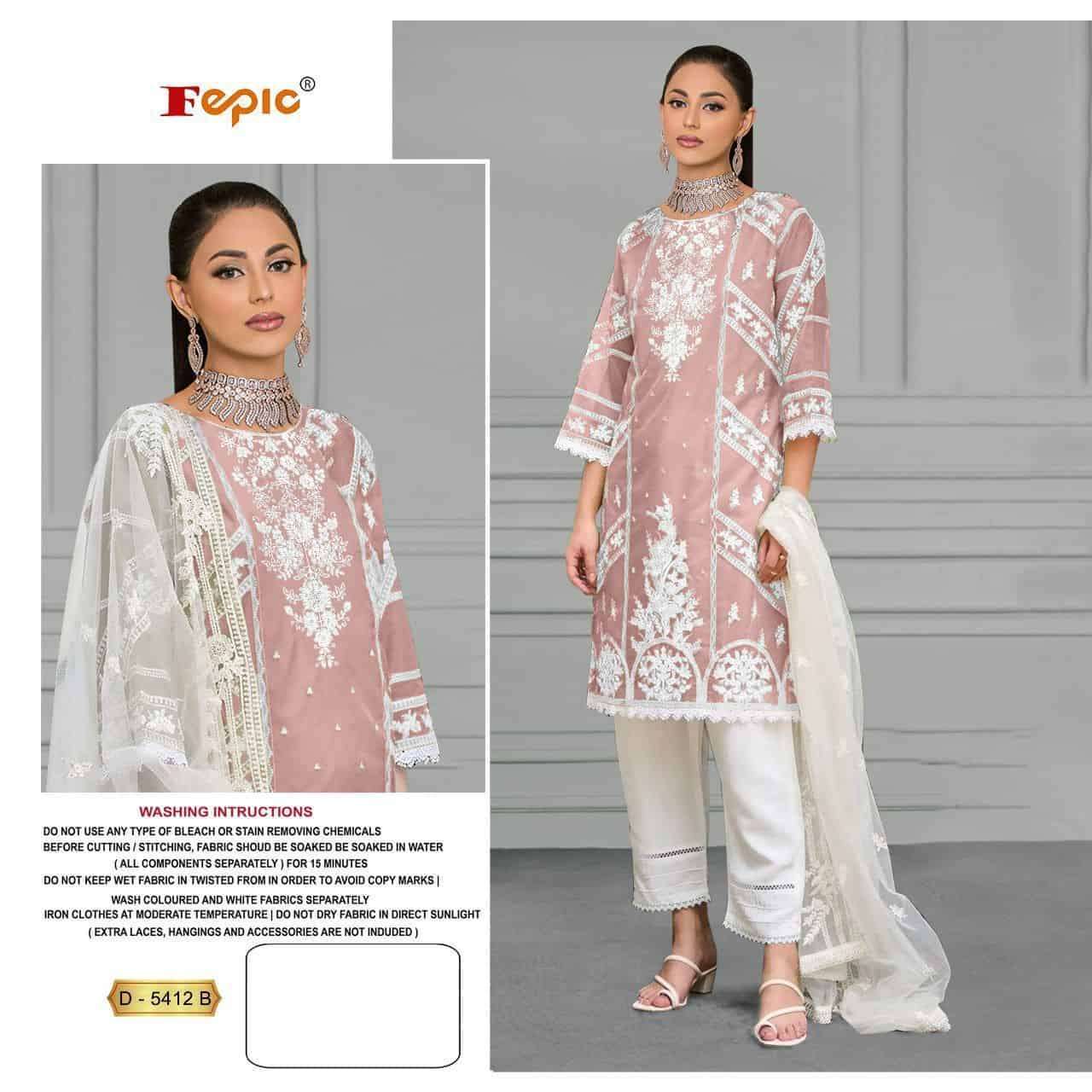 FEPIC ROSEMEEN D5412 PAKISTANI FESTIVAL WEAR DESIGN SUIT SUPPLIER 