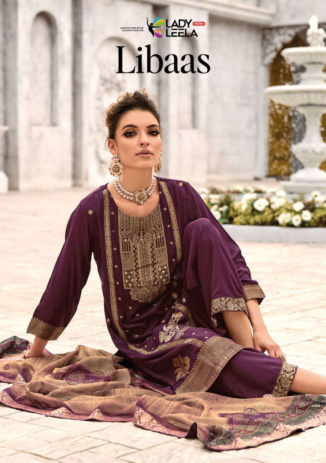 LADY LEELA LIBAS FESTIVAL WEAR REDAYMADE COLLECTION DEALER SURAT