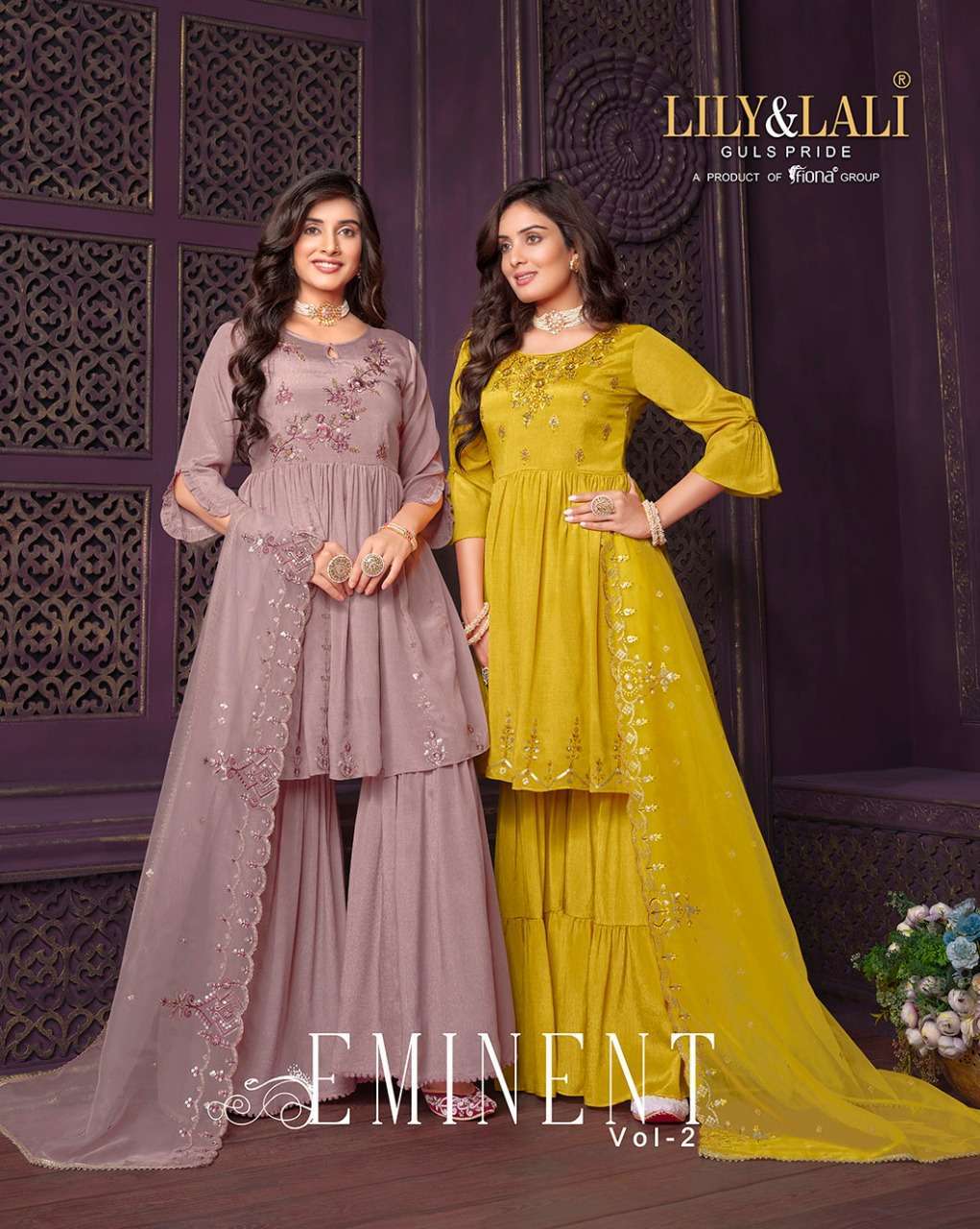 LILY AND LALI EMINENT VOL-2 GHARARA STYLE PARTY WEAR READYMADE  COLLECTION