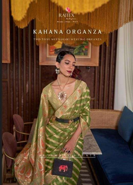 RAJTEX KAHANA ORGENZA 279001TO279006 PARTYWEAR ORGENZA SAREE DEALER