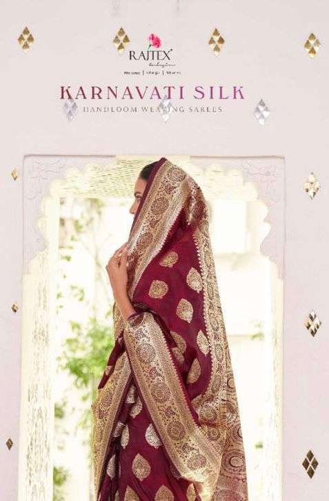 RAJTEX KARNAVATI SILK 2110001-211006 SERIES HANDLOOM SILK WEAVING SAREE COLLECTION