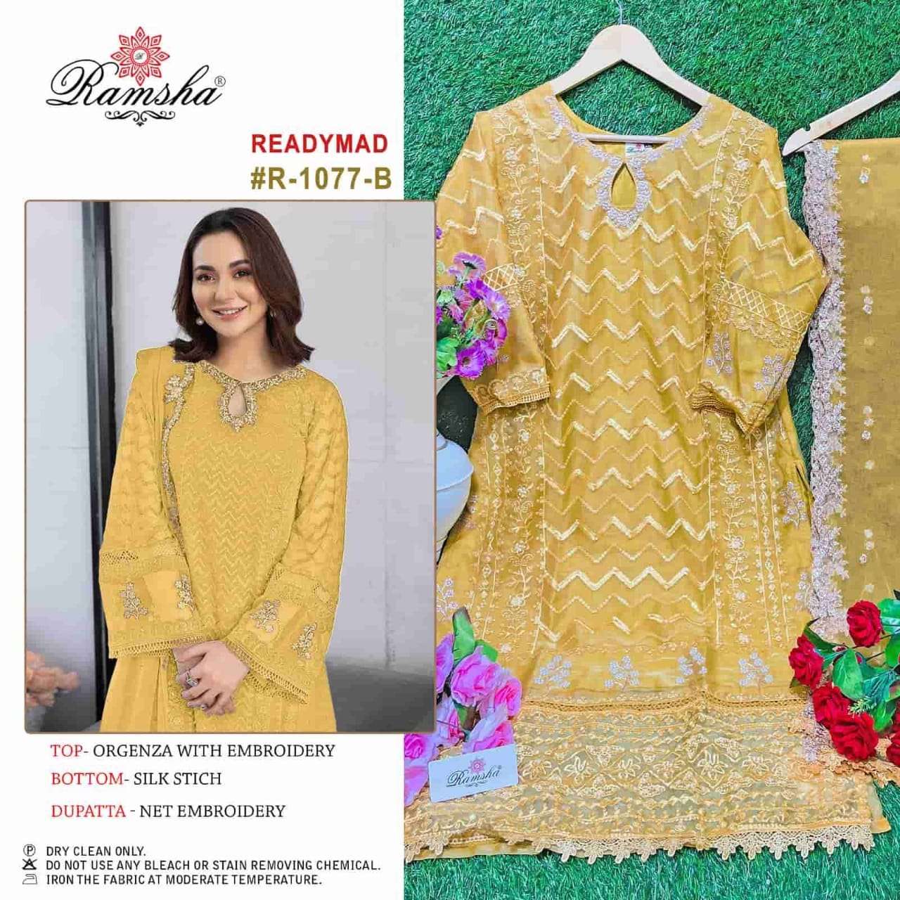 RAMSHA R1077 PAKISTANI DESIGNER READYMADE COLLECTION DEALER 