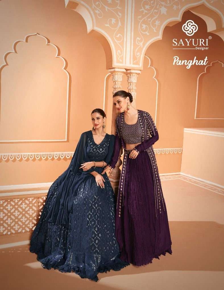 SAYURI PANGHAT READYMADE LEHENGA CHOLI WITH SHRUG COLLECTION