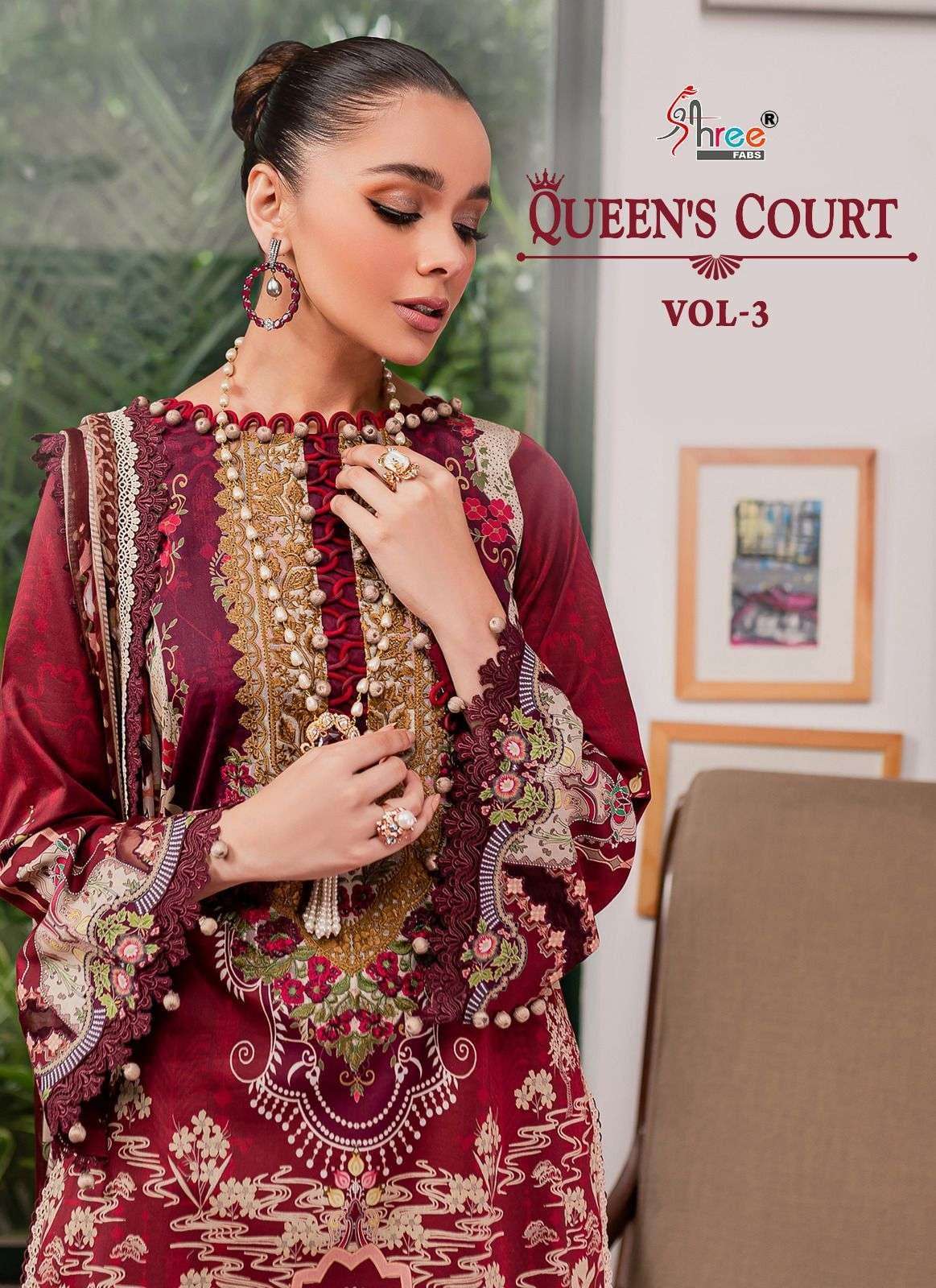 SHREE FABS QUEENS COURT VOL 3 CAMRIC COTTON PAKISTANI SUIT WHOLESALER