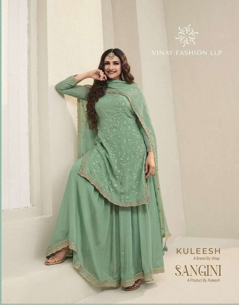 VINAY FASHION KULEESH SHANGINI PARTWEAR ORGENZA SALWAR KAMEEZ EXPOTER