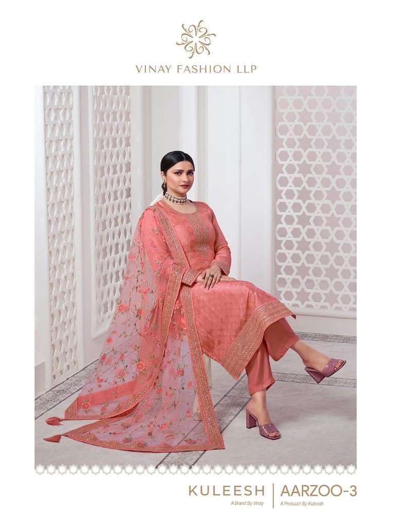 VINAY  KULEESH AARZOO VOL 3 DOLA JACQUARD SALWAR KAMEEZ SUPPLIER 