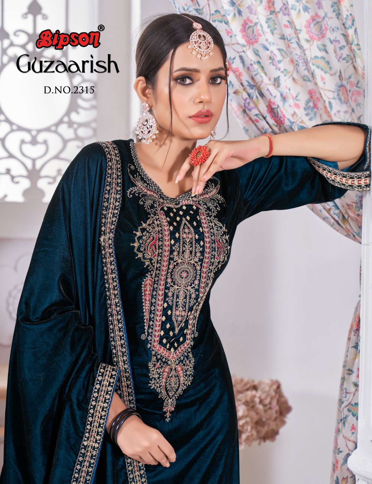 BIPSON GUZAARISH 2315 VELVET KASHMIRI WINTER SUIT SUPPLIER