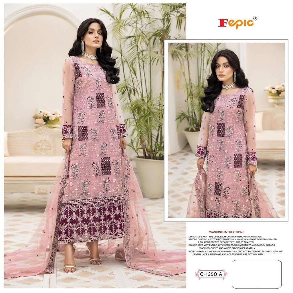 FEPIC C1250 PAKISTANI DESIGNER SINGLE SUIT DESIGN ONLINE DEALER