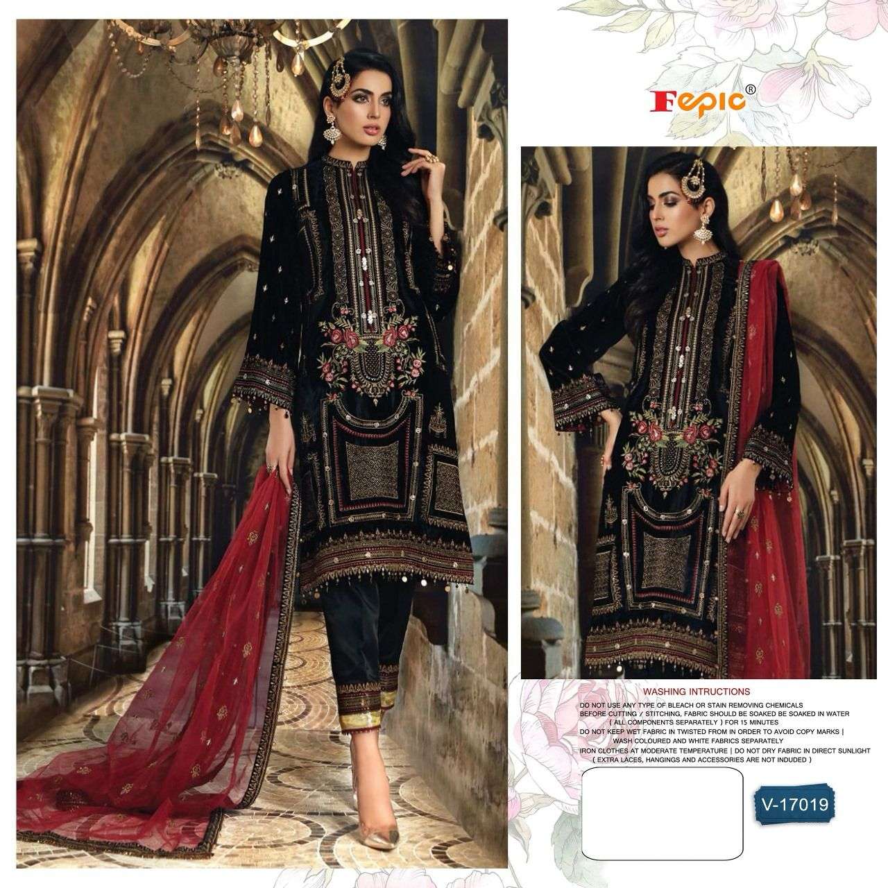 FEPIC ROSEMEEN 17019 VELVET PAKISTANI PRE WINTER COLLECTION 