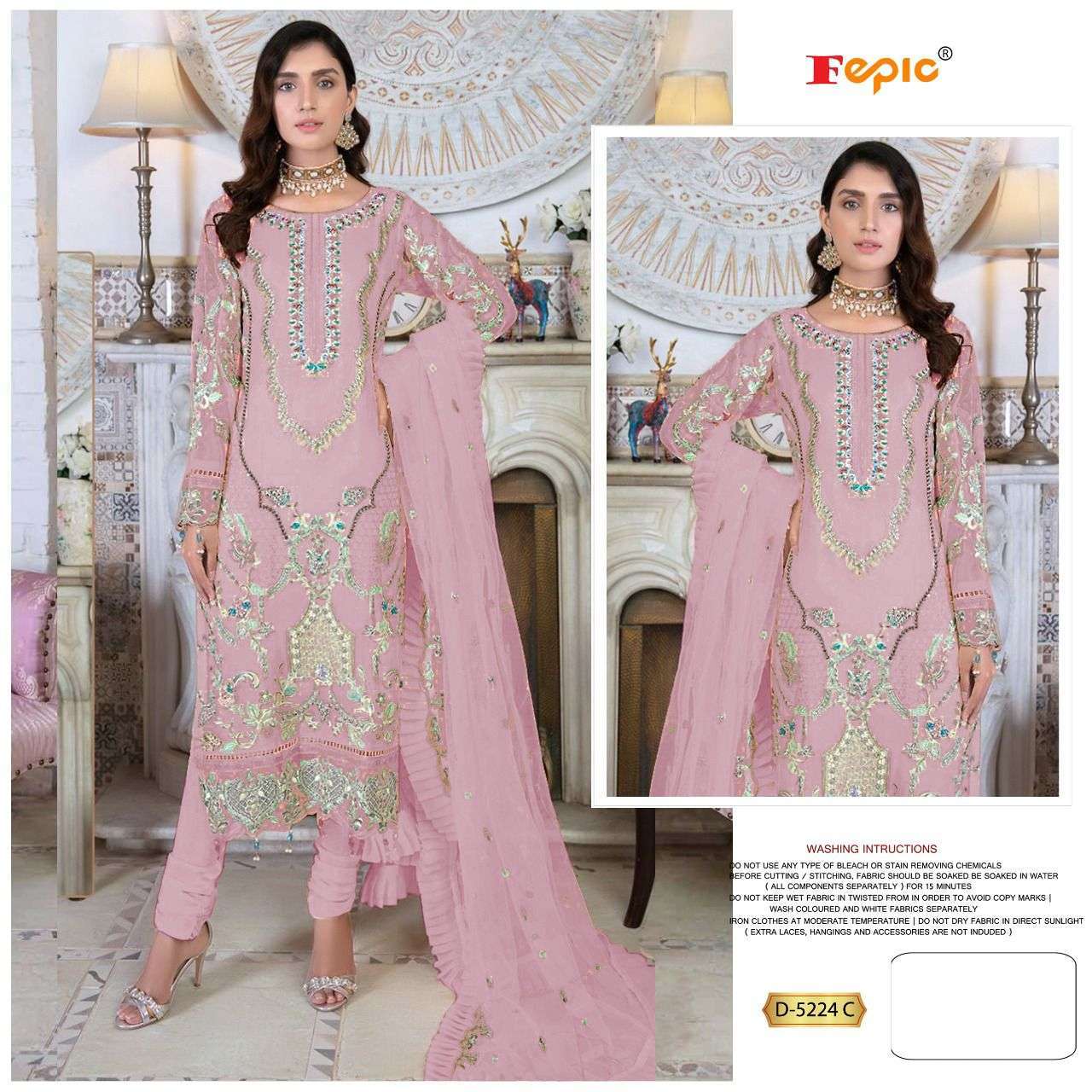 FEPIC ROSEMEEN D5224 PAKISTANI GEORGETTE SALWAR KAMEEZ ONLINE SUPPLIER