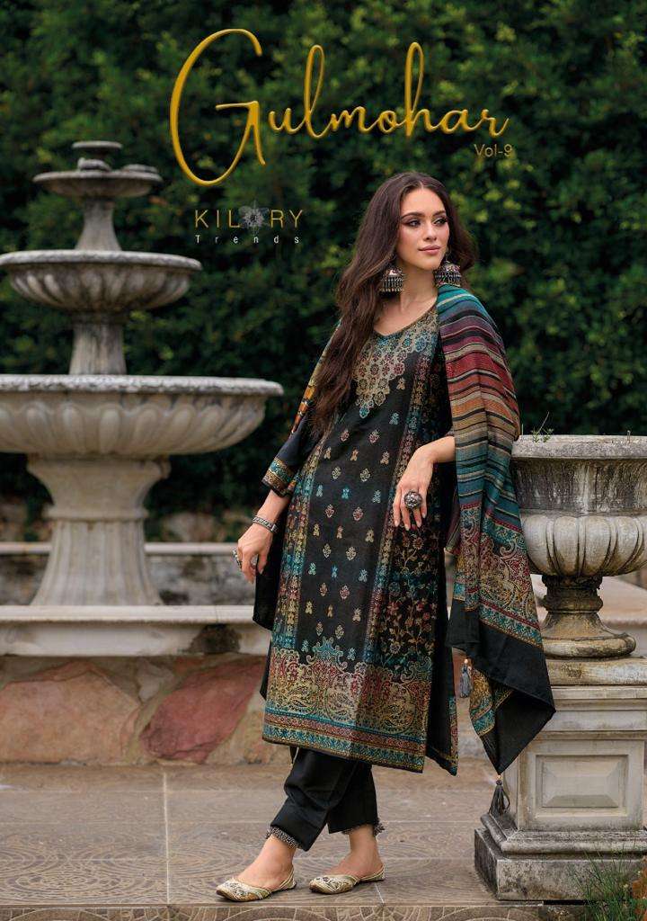 KILORY TRENDS GULMOHAR VIL-9 HAMDLOOM WEAVING PASHMINA JACQUARD CATLOG DEALER