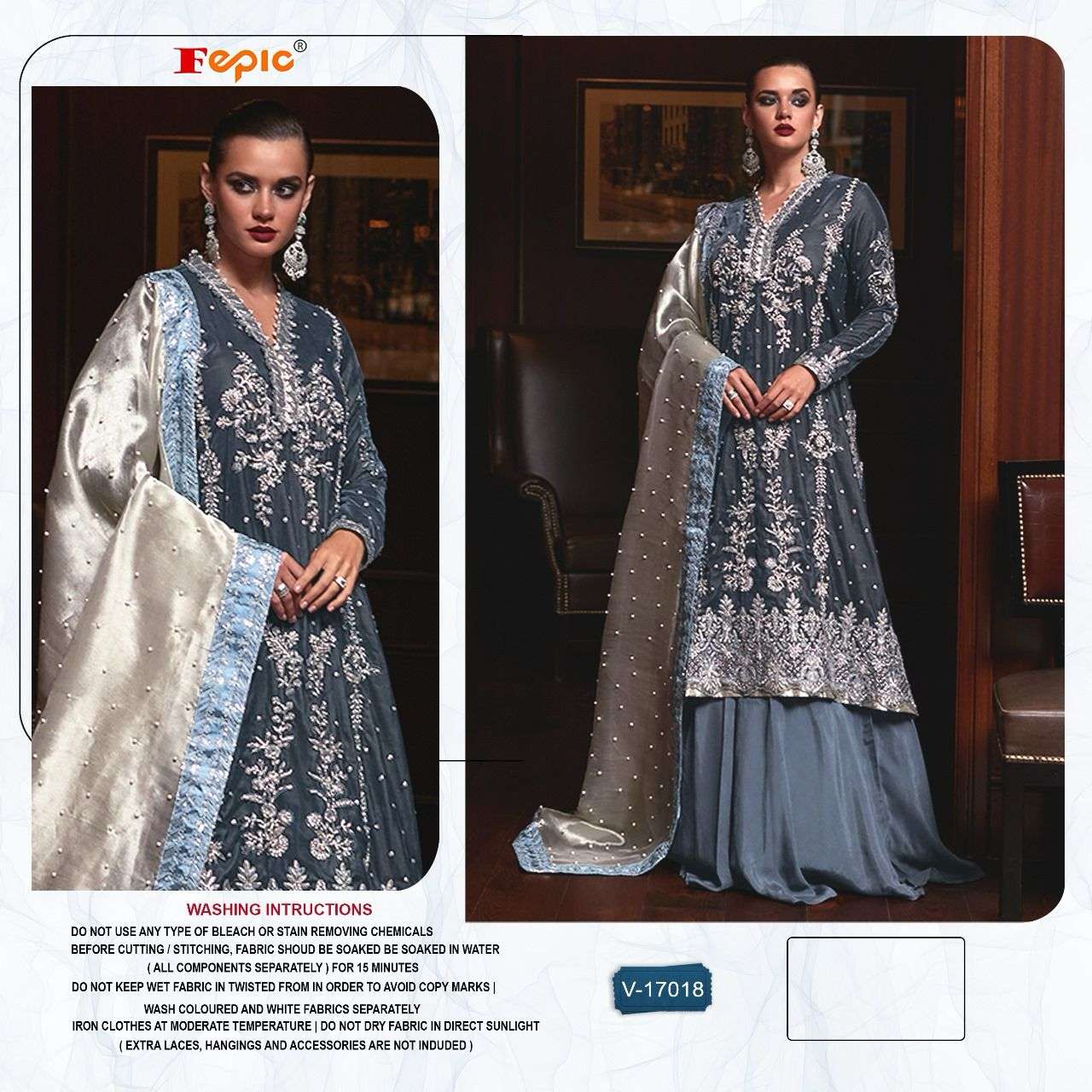 FEPIC ROSEMEEN V17018 VELVET WITH EMBRODERY WINTER SUIT SUPPLIER 