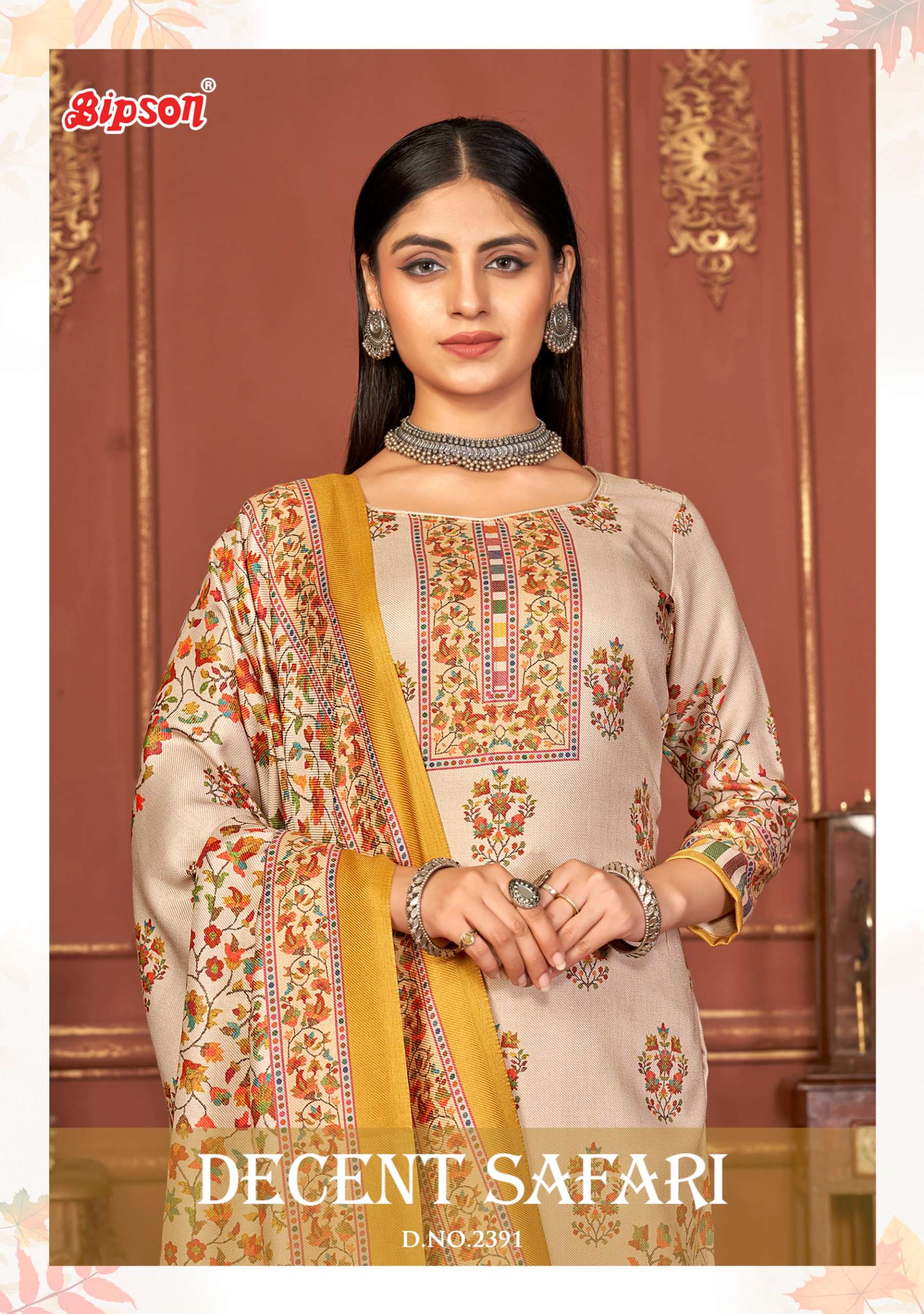 BIPSON DECENT SAFARI 2391 VISCOSE PASHMINA DIGITAL PRE WINTER SUIT SUPPLIER