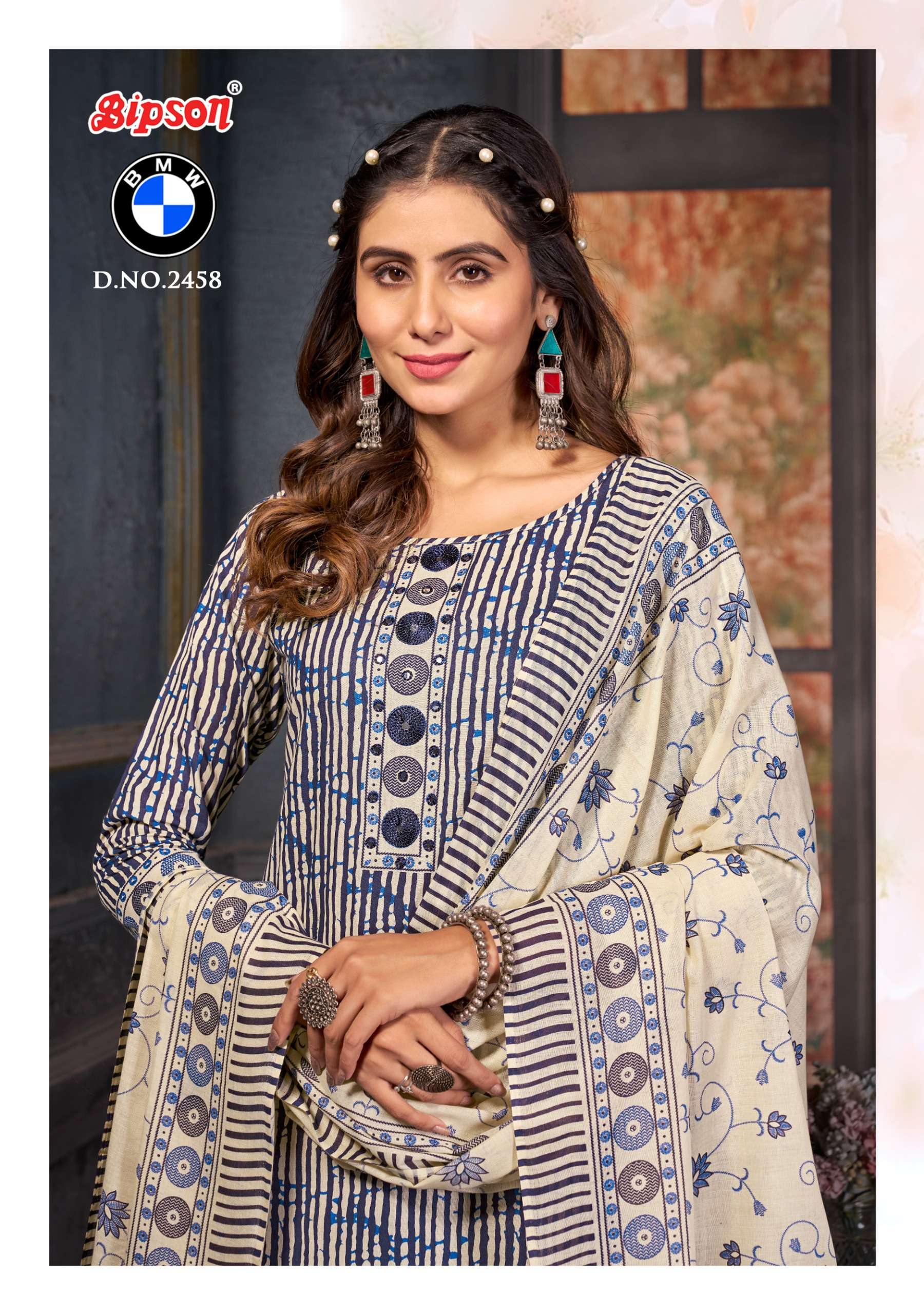 2458 BMW BIPSON COTTON CASUAL SALWAR SUIT EXPOTER