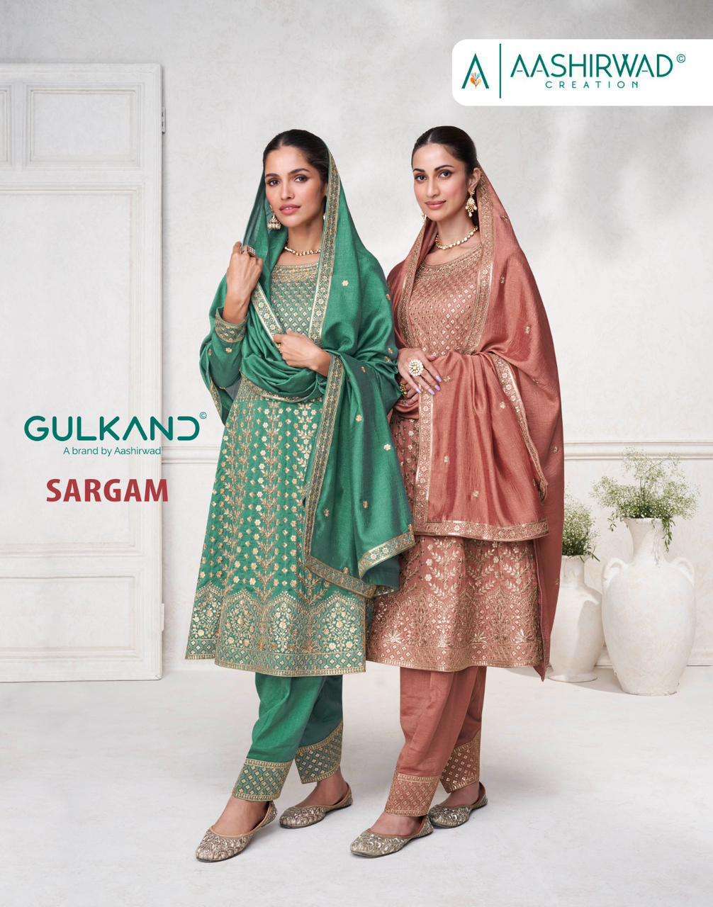 AASHIRWAD GULKAND SARGAM WEDDING WEAR COLLECTION SET TO SET