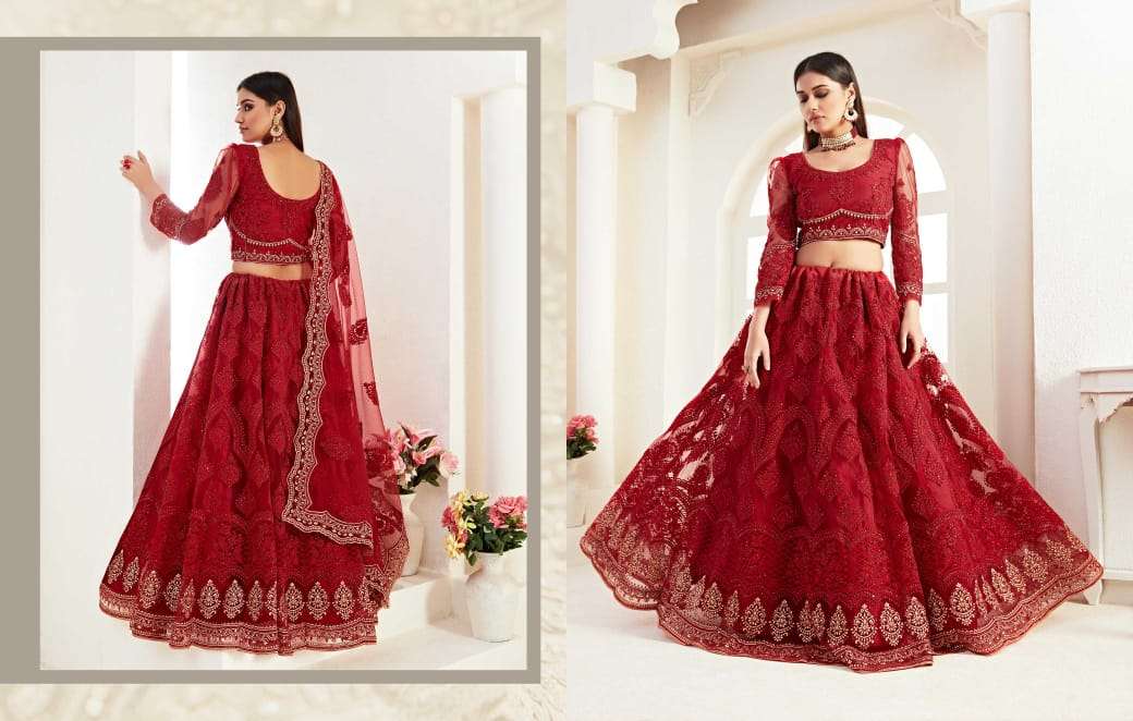 ALIZEH BRIDAL HERITAGE VOL-2 1008 DESIGNER BRIDAL LEHENGA TRENDY SINGLE DESIGN