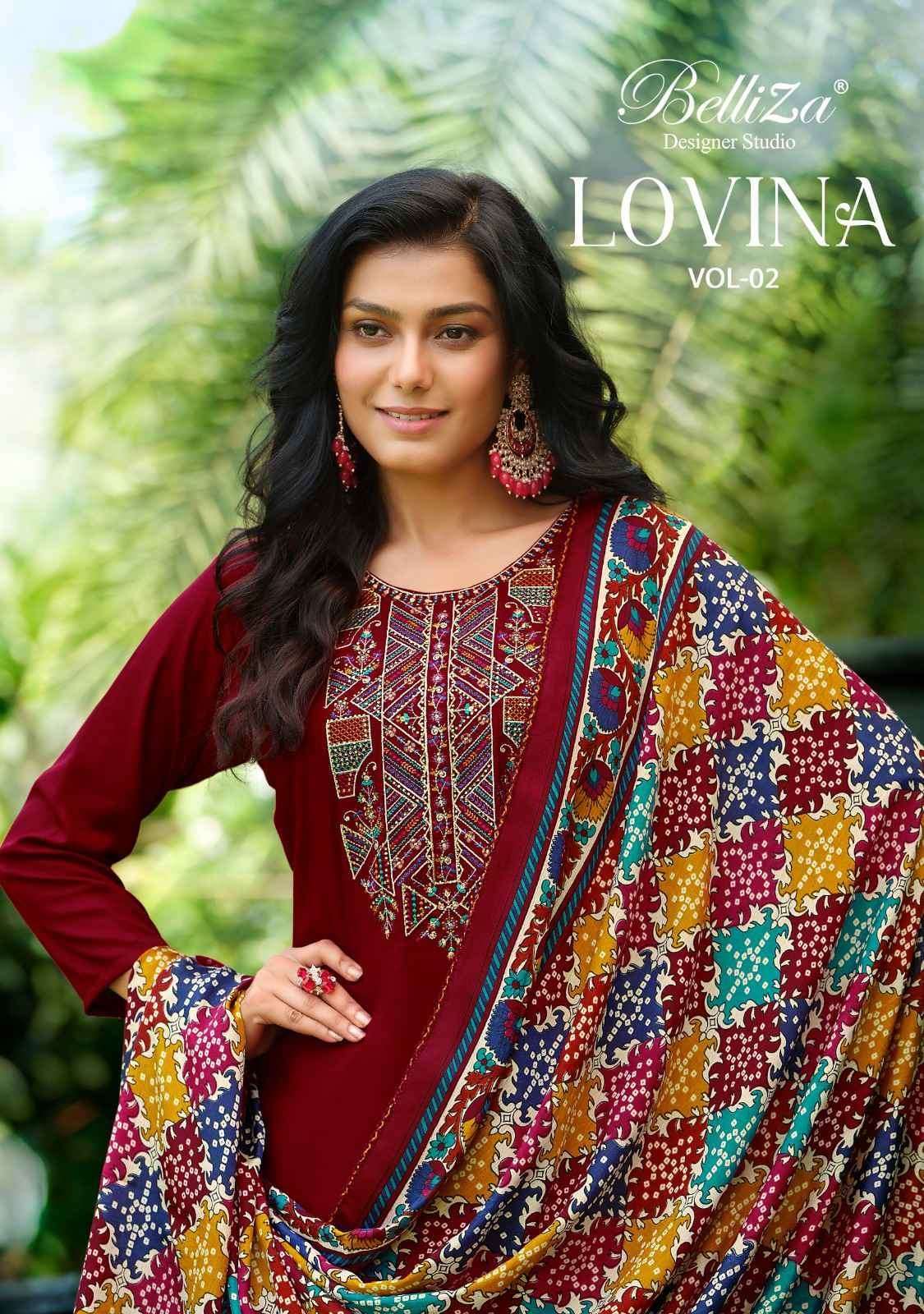 BELLIZA LOVINA VOL-2 RAYON SALWAR KAMEEZ CATLOG WHOLESALER