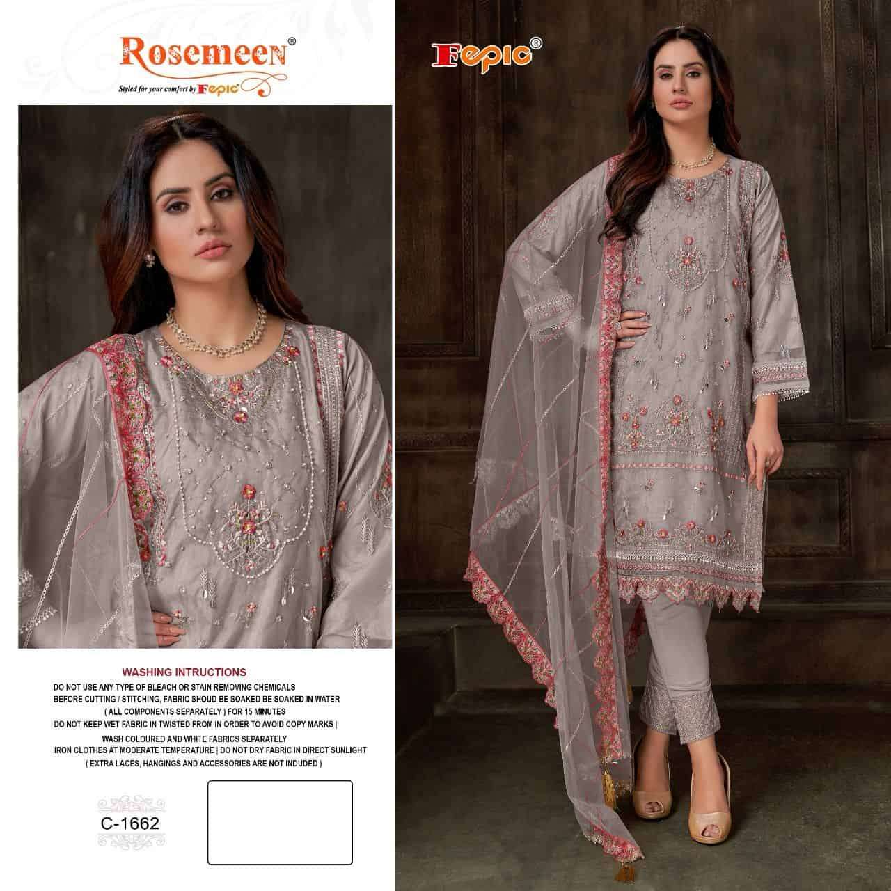 FEPIC C1662 ROSEMEEN PAKISTANI SALWAR SUIT BUY WHOLESALE