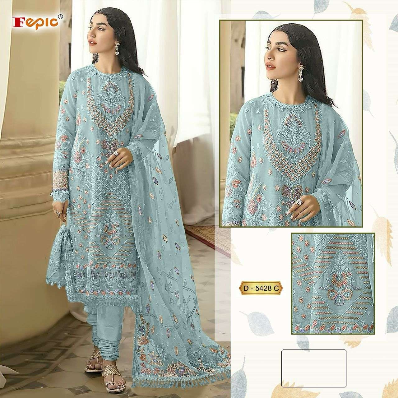 FEPIC D5428 ROSEMEEN PAKISTANI KHATLI WORK SUIT EXPOTER