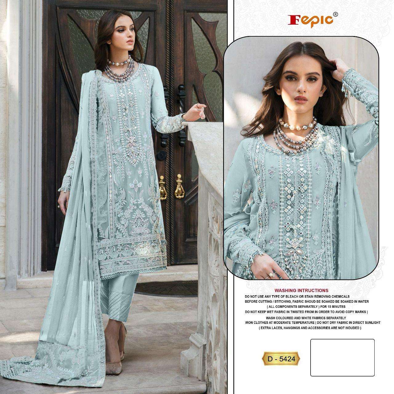 FEPIC ROSEMEEN D5424 COLORS PAKISTANI PARTY WEAR ONLINE WHOLESALER SURAT 