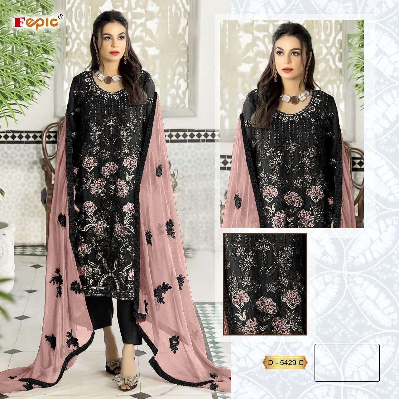 FEPIC ROSEMEEN D5429 GEORGETTE PAKISTANI SUIT SUPPLIER SURAT